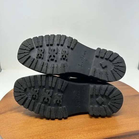 Sam Edelman Laurs Platform Lug Sole Loafers Size 8.5 Black Preppy Punk - Picture 7 of 16